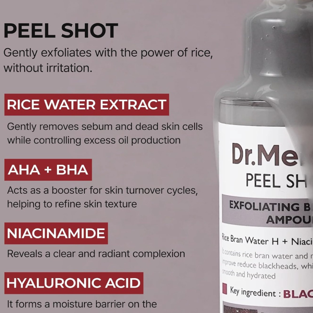 2pcs Dr. Melaxin Peel Shot Glow Kit : White & Black Rice Peeling Ampoule