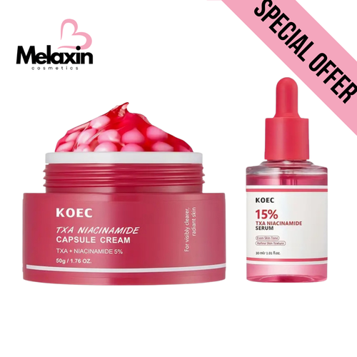 KOEC TXA Niacinamide Capsule Cream & Serum Skincare Set
